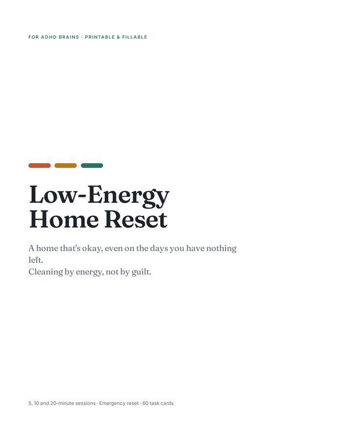 Low-Energy Home Reset cover