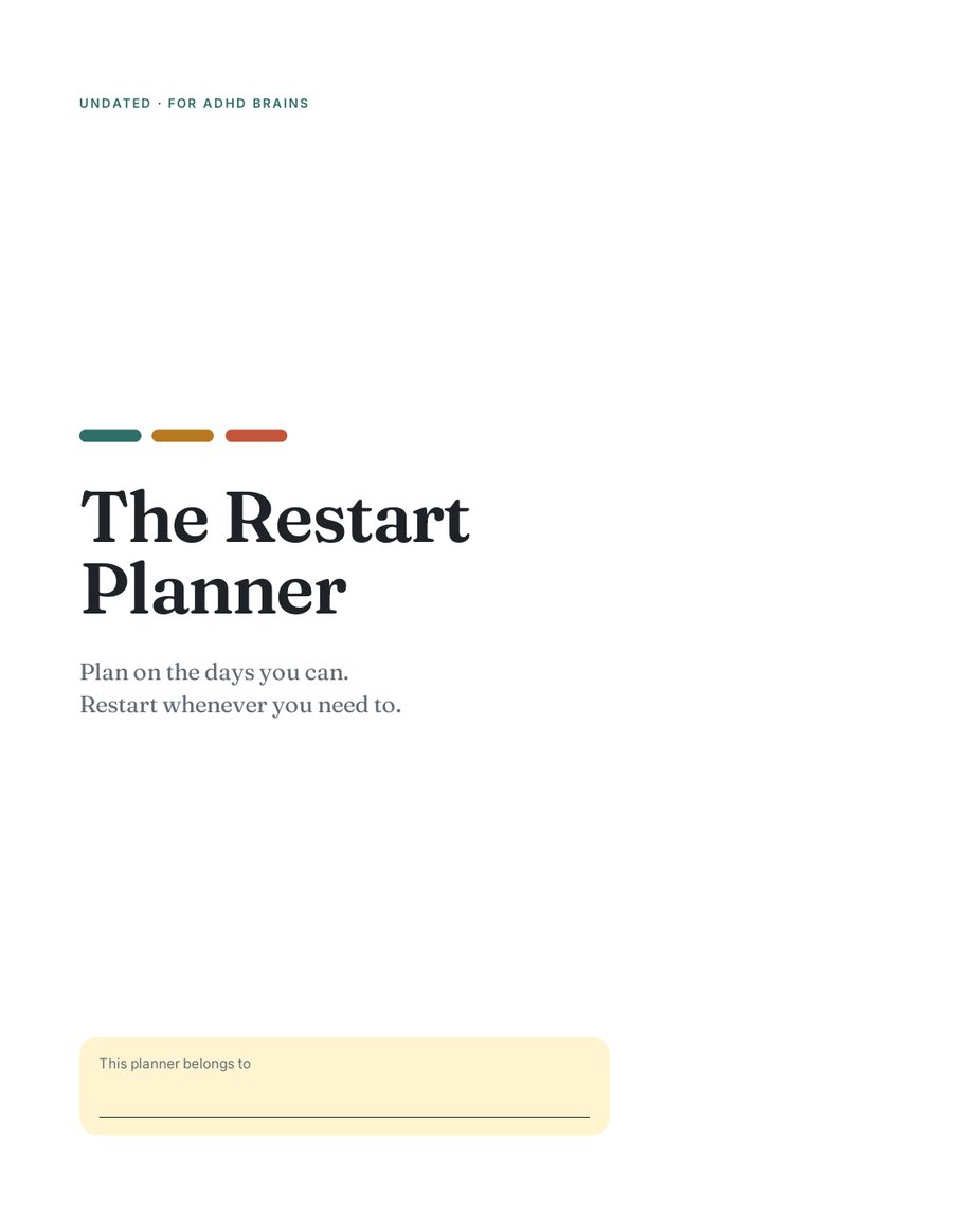 The Restart Planner cover