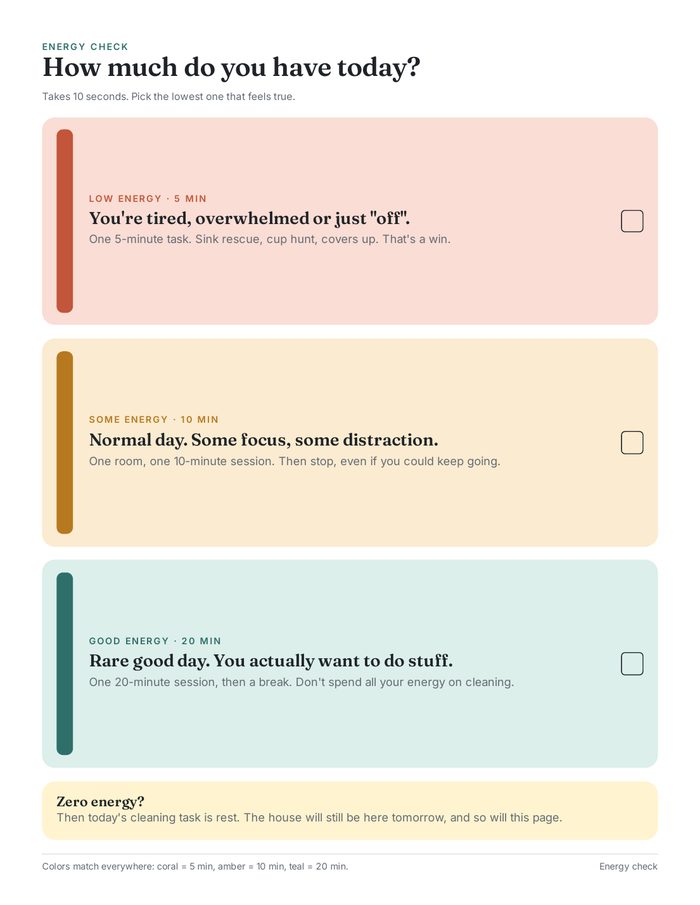 Low-Energy Home Reset energy check page