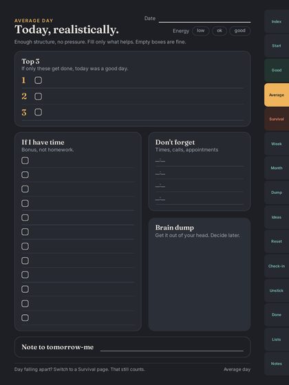 Dark style for tablets